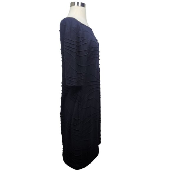 Connected Apparel Black Textured Sheath Dress Size 10 – Cocktail, Evening, Party - Picture 3 of 6